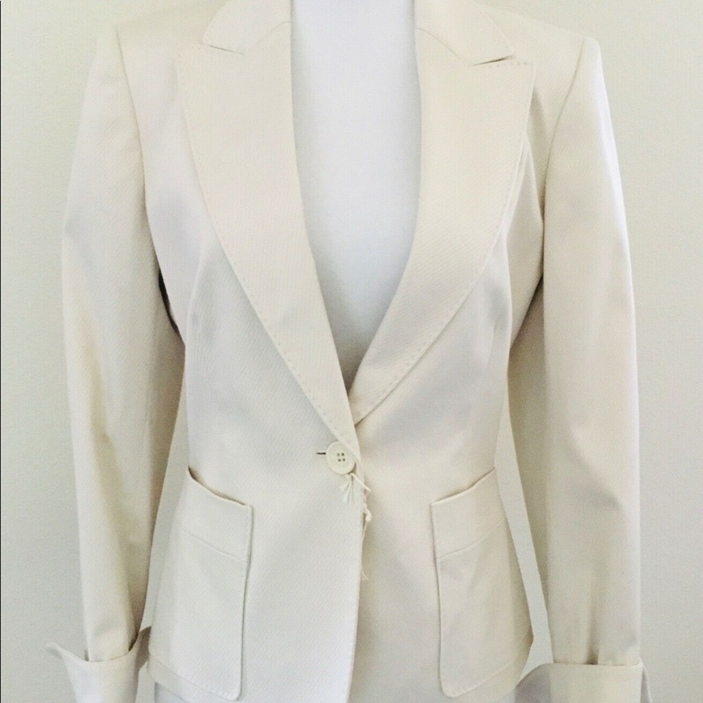 Ann Klein Single-Button Notched-Lapel Suit Size 6